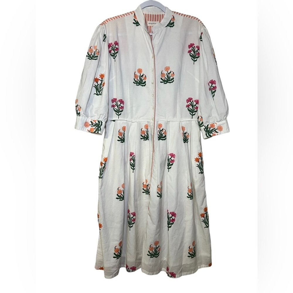 Floral Embroidered Long Sleeve Dress